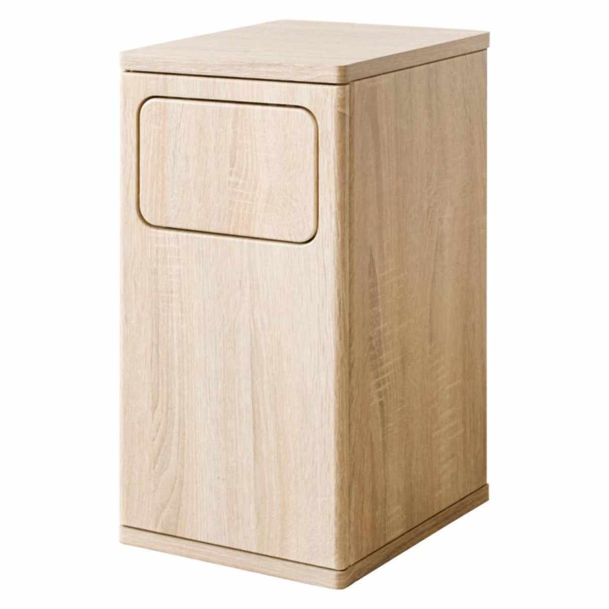 ゴミ箱 20L ウッドプッシュダストボックス Empro ( ごみ箱 エンプロー ダストボックス ごみばこ シンプル プッシュ式 天板 サイドテーブル 分別 幅25cm 20L 20リットル 20l 木目 ワンプッシュ おしゃれ ) 【ナチュラル】 ナチュラル