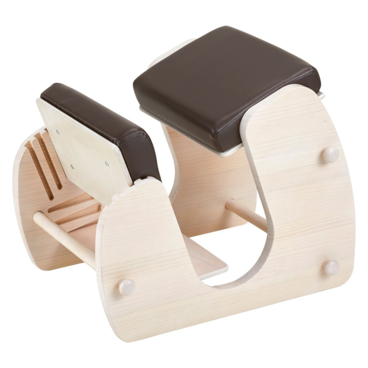 学習チェア 椅子 KEEPY プロポーションチェア ホワイトフレーム ( 学習椅子 チェア 勉強 サポート 姿勢 高さ調節 天然木 木製 ナチュラル 子ども 大人 リビング学習 キッズ テレワーク 在宅 正しい姿勢 集中力アップ 足置き ) 【ブラウン】 ブラウン