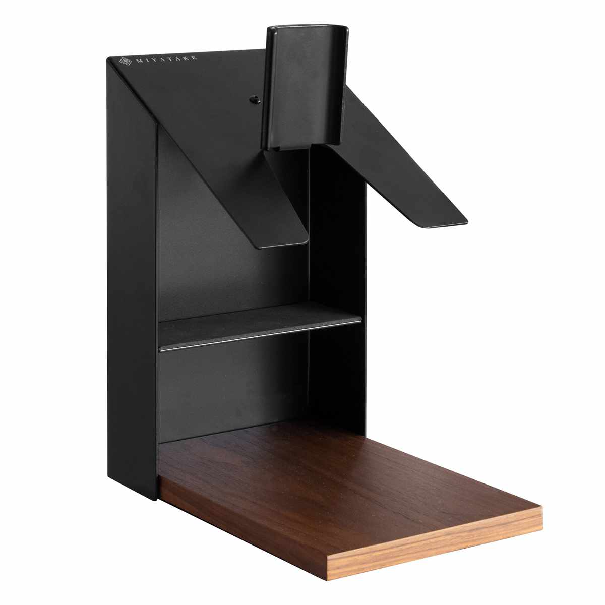 ヘルメットスタンド 幅20cm 棚付 ディスプレイラック GALEA ( ディスプレイ ラック バイク ヘルメット 棚 収納 卓上 スタンド ブラック ホワイト ) 【ブラック】 ブラック