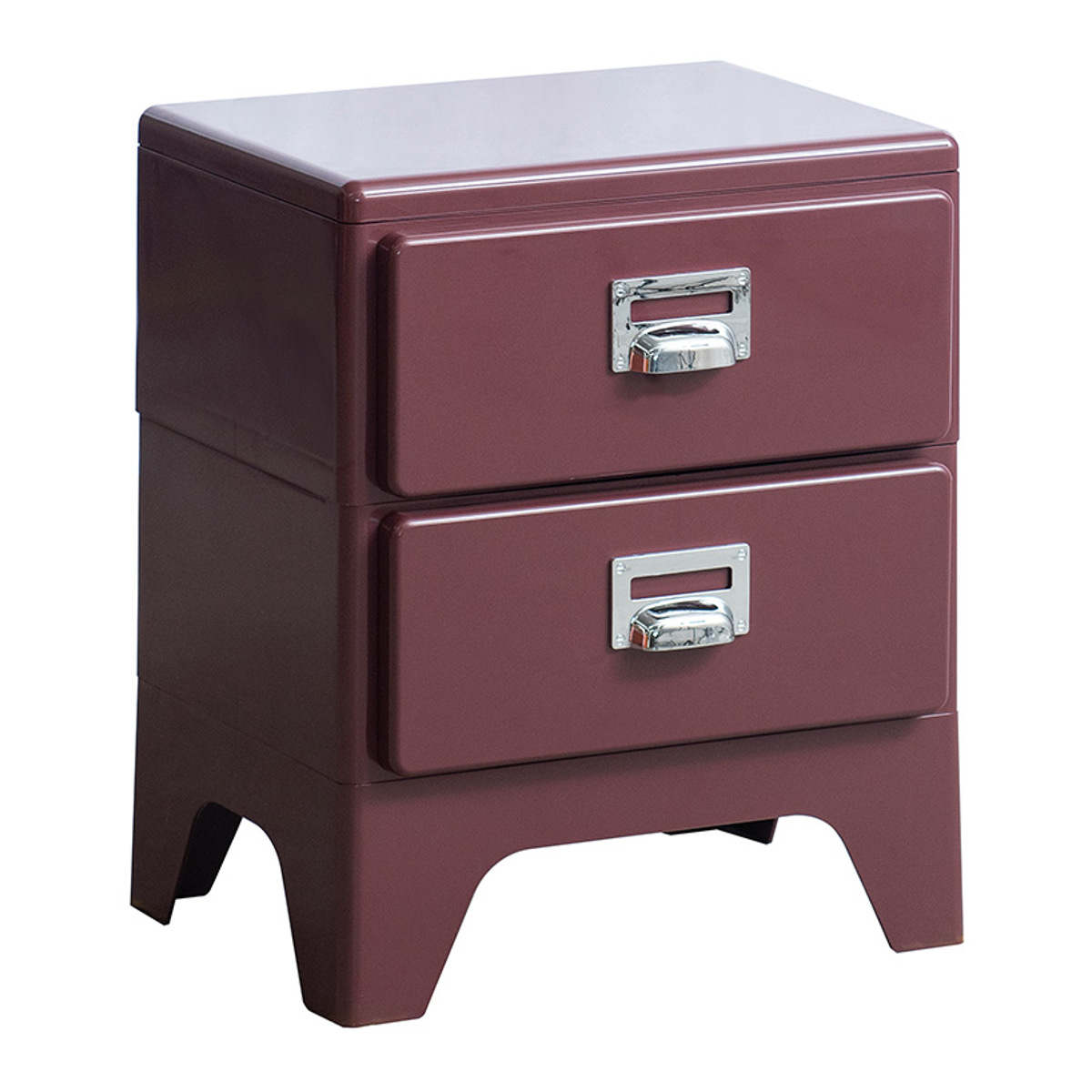 チェスト 2段 多段チェスト Cran 幅39.5×奥行31×高さ48cm プラスチック 完成品 ( 収納 収納ケース 収納チェスト スリム タンス 引き出し プラスチックチェスト 衣装収納 衣類収納 リビング レトロ かわいい 可愛い ) 【ワイン】 ワイン