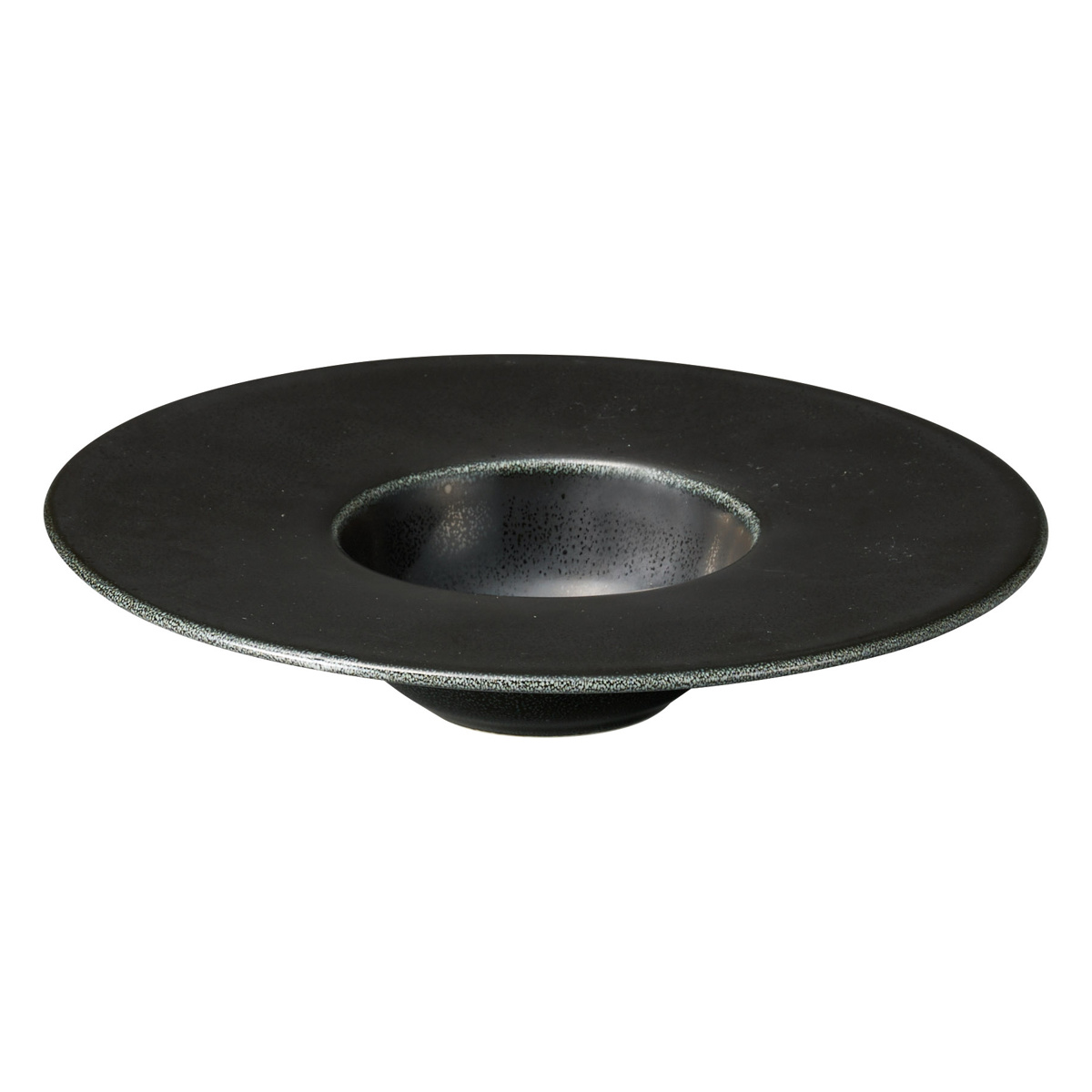 プレート コスタヴェルデ サトゥルノ グルメプレート 19.2cm ( 磁器 電子レンジ対応 食洗機対応 オーブン対応 お皿 皿 パスタ皿 パスタプレート おしゃれ かわいい リムプレート リム パスタ スープ 縁 高級感 レストラン 店舗 ) 【ブラック】 ブラック