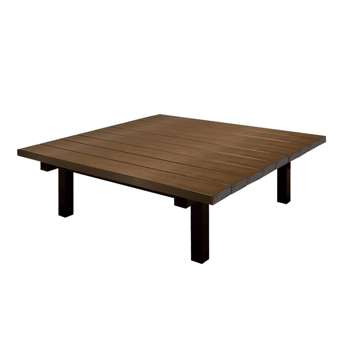 ベンチ スクエアベンチ R ( 法人限定 屋外ベンチ 屋内外 再生 樹脂製 プラスチック イス 背もたれ無し 正方形 屋内 屋外 124.6cm幅 座面高40cm 公園 ガーデンベンチ パークベンチ おしゃれ )