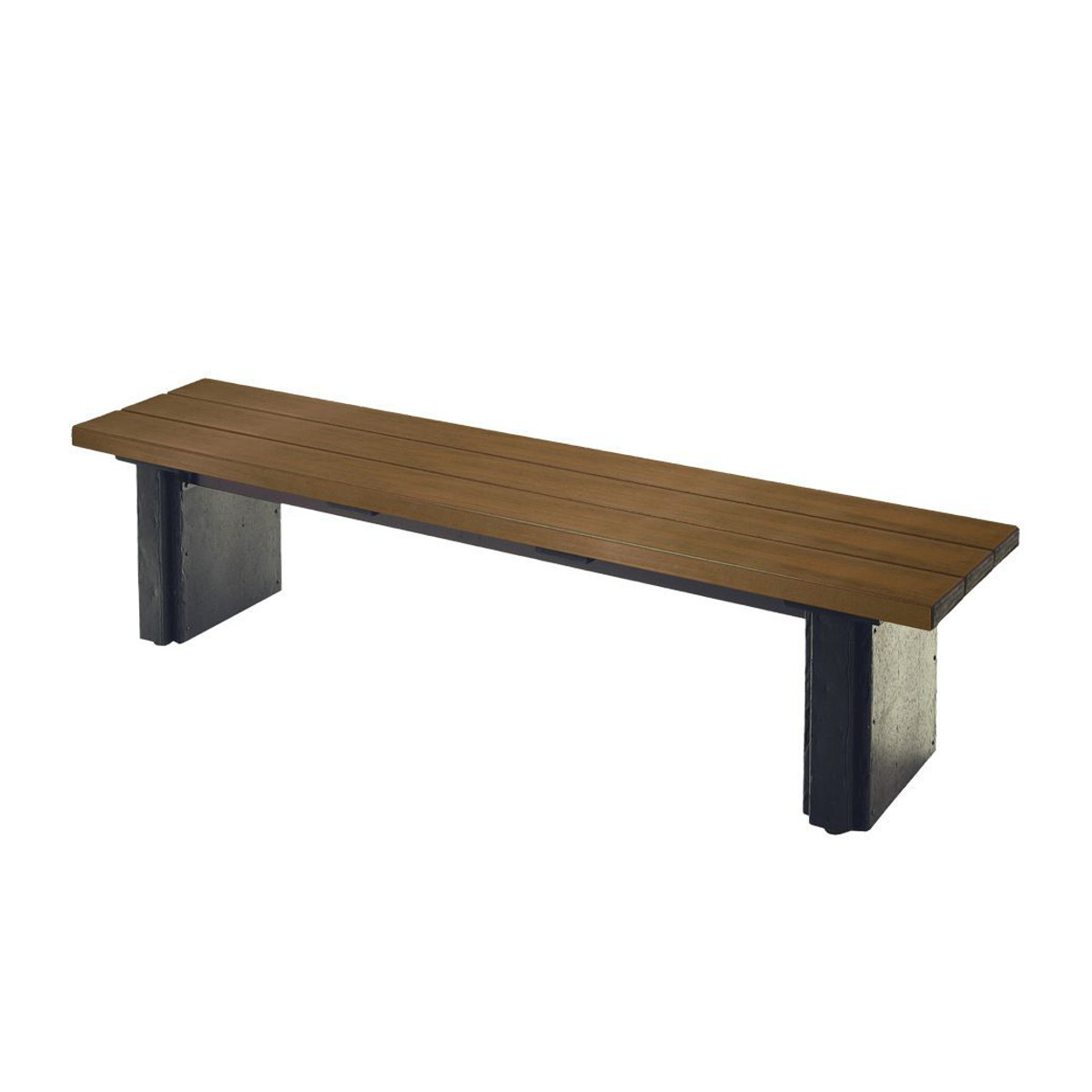 ベンチ リサイクルベンチ RB4R-LC ( 法人限定 屋外ベンチ 屋内外 再生 樹脂製 プラスチック 長椅子 イス 背もたれ無し 屋内 屋外 180cm幅 座面高41.2cm 公園 ガーデンベンチ パークベンチ おしゃれ )