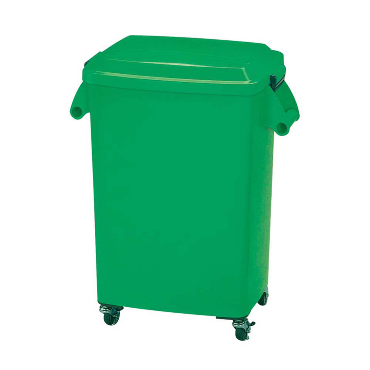 ゴミ箱 70L 厨房ペール キャスター付 業務用 ( 法人限定 ごみ箱 ダストボックス 厨房 飲食 大容量 キャスター付き 70リットル ふた付き 生ゴミ 飲食店 屑入れ 屋内用 屋内 ) 【グリーン】 グリーン