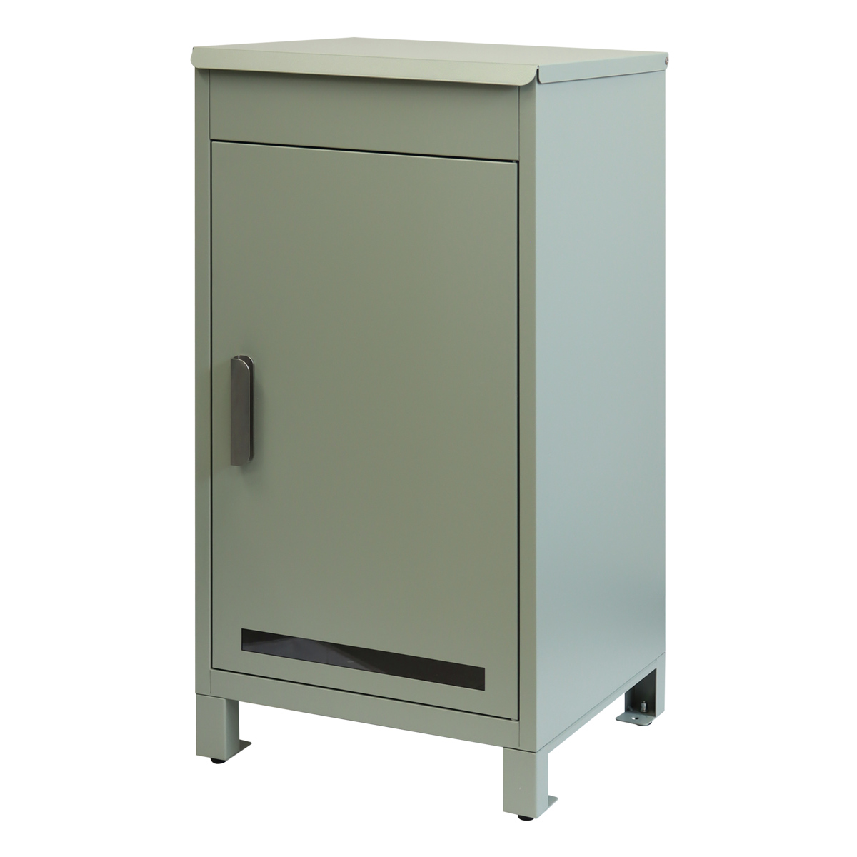 宅配ボックス Baldo バルド ( 宅配 ボックス 置き配用ボックス 玄関 屋外 宅配BOX 1段 大型 大容量 据え置き 宅配便 配達 戸建て 後付け 簡単設置 プッシュキー 鍵付き 複数回配達 天面扉 ) 【グラスグリーン】 グラスグリーン