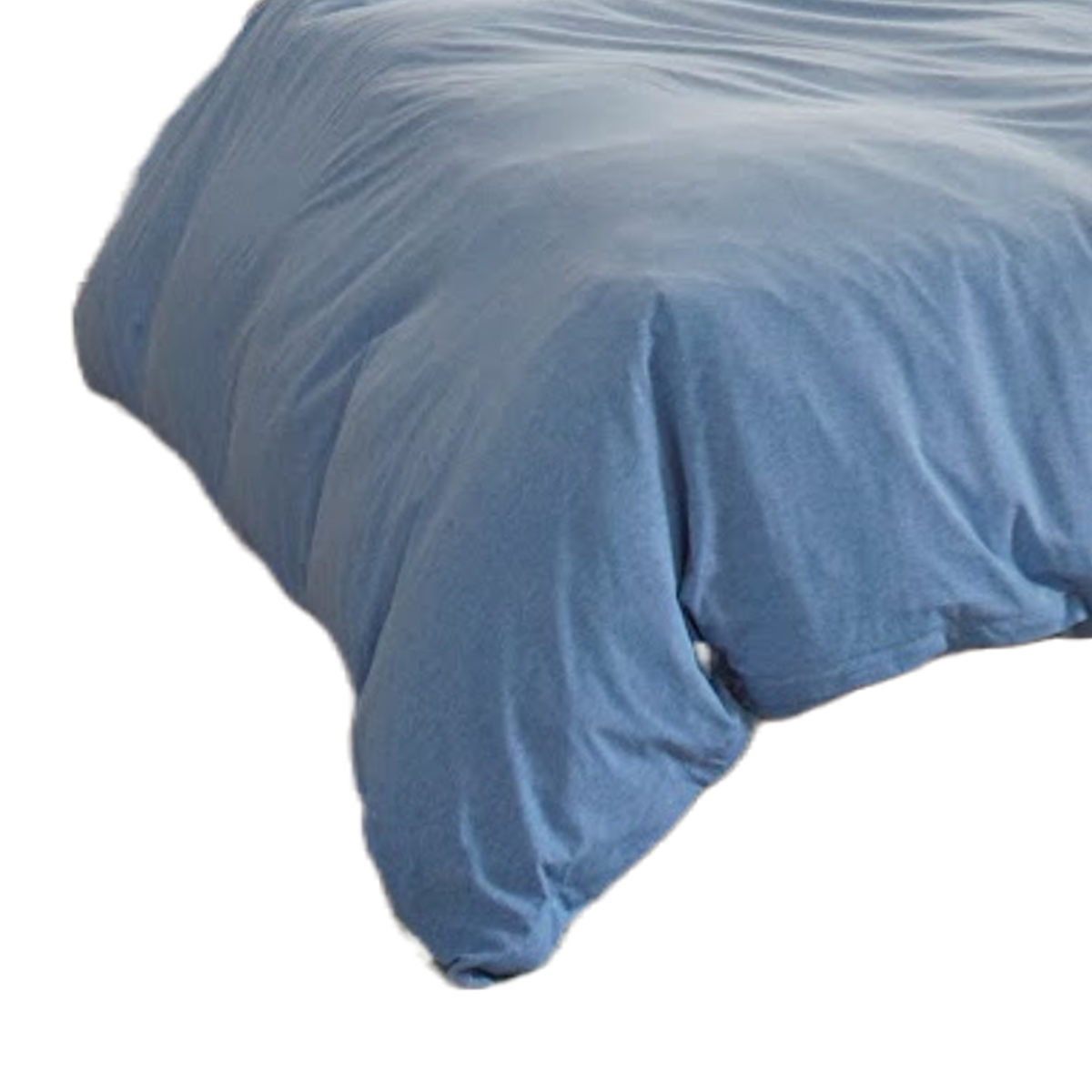 掛け布団カバー Fab the Home シングル プレインニット 無地綿 100% ( ファブザホーム 布団カバー かけ布団カバー 掛けふとんカバー 洗濯OK コットン 綿 掛カバー ニット 接ぎ目なし コーマ糸 ストレッチ性 平編み 無地 寝具 ) 【フェザーブルー】 フェザーブルー