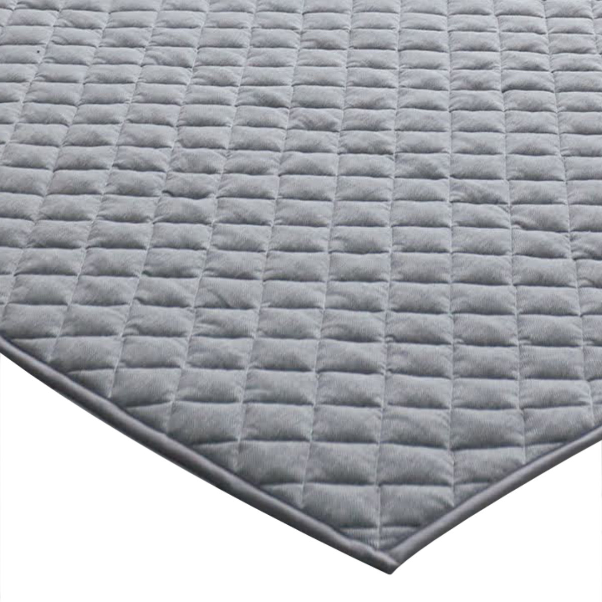 ラグ Fab the Home 130×190cm ヘリンボーンニット 洗える ( ラグマット カーペット 絨毯 アクセントラグ マット キルトラグ キルティング ホットカーペット 床暖 対応 洗濯できる インテリア ヘリンボーン ) 【フェザーグレイ】 フェザーグレイ