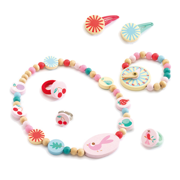 Dショッピング アクセサリーセット 女の子 サマーガーデン おもちゃ ジェコ 完成品 Djeco 子ども アクセサリー キッズ ビーズ 木製 アクセ ネックレス ブレスレット リング 子供用ネックレス カテゴリ ベビー用おもちゃ その他の販売できる商品 リビングート