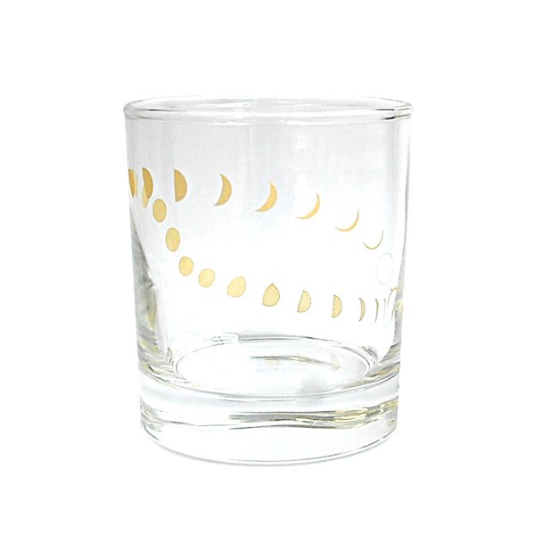 グラス 300ml ムーンフェーズ ガラス コップ タンブラー 食器 日本製 （ ロックグラス 10オンス 月 満ち欠け ムーンフェイズ カップ ガラスコップ 焼酎グラス おしゃれ プレゼント ギフト ）【 ゴールド 】