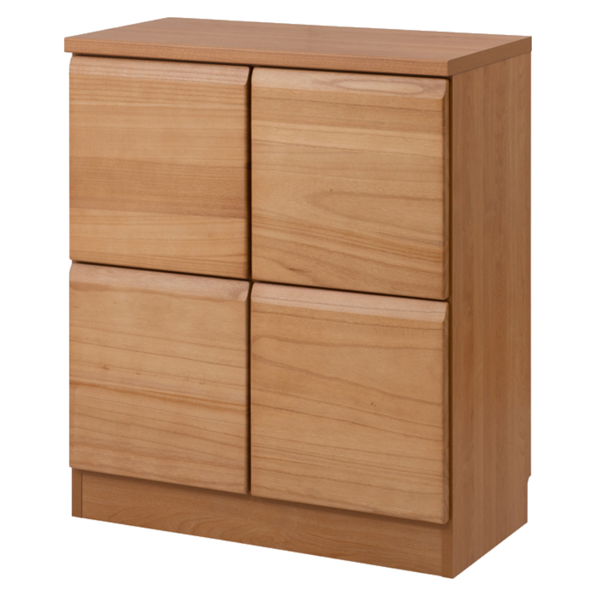 桐 キャビネット 幅72cm 扉タイプ 日本製 完成品 ( 棚 ラック 扉 収納 天然木前板 A4対応 リビング収納 ルーター収納 配線穴 ホワイトウォッシュ ライトブラウン ) 【ライトブラウン】 ライトブラウン