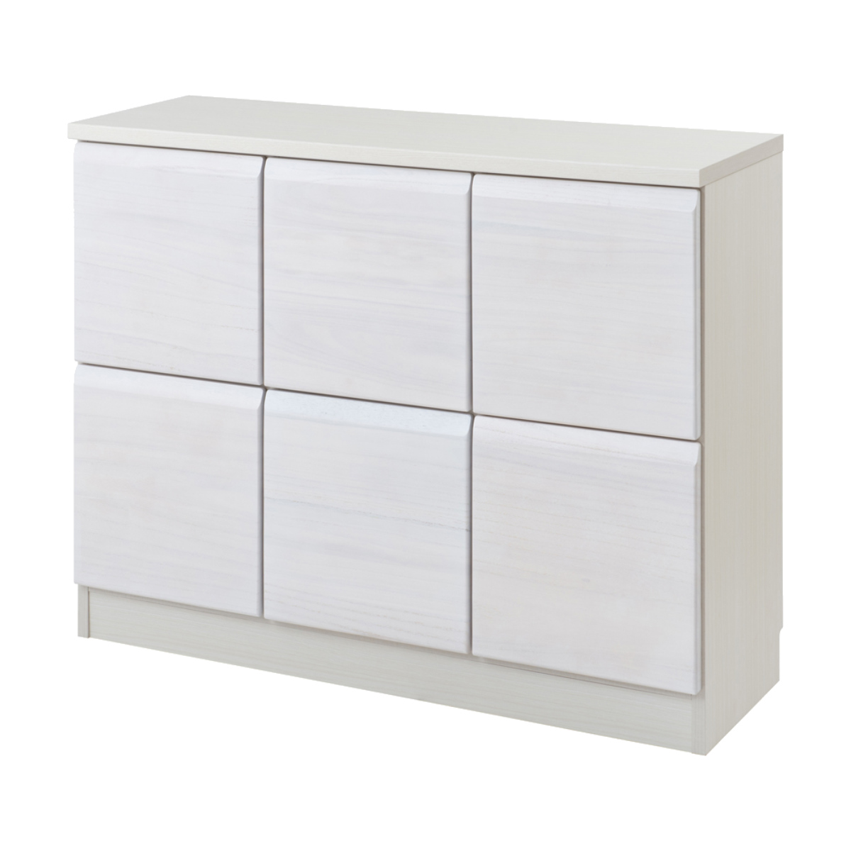 桐 キャビネット 幅107.5cm 扉タイプ 日本製 完成品 ( 棚 ラック 扉 収納 天然木前板 A4対応 リビング収納 ルーター収納 配線穴 ホワイトウォッシュ ライトブラウン ) 【ホワイトウォッシュ】 ホワイトウォッシュ