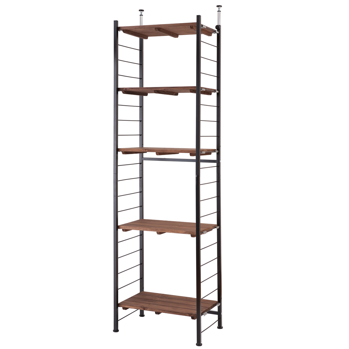 突っ張り 壁面収納 幅60×奥行40cm オープンラックタイプ ( ラック 壁面 収納 突っ張りラック 突っ張りオープンラック ウォールラック 小物掛け すき間 壁面ラック つっぱり 棚板付 パーテーション 省スペース )