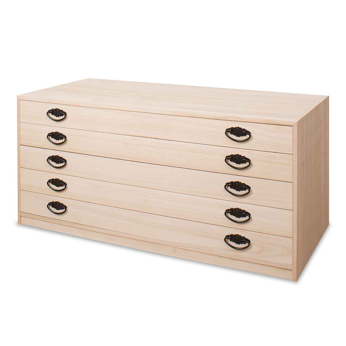 桐タンス 幅98.5cm 5段 引出し 完成品 日本製 ( 桐 桐箪笥 桐たんす たんす 桐製 五段 積み重ね タンス 箪笥 桐衣装ケース 桐衣装箱 桐チェスト 着物収納 国産 )