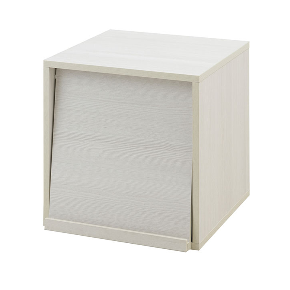 キューブラック 幅39cm フラップ扉タイプ 推し活収納 ( 収納ボックス 組み合わせ A4対応 棚 ラック BOX フラップ扉 推し シェルフ 収納 飾り棚 ディスプレイラック 多目的ラック ホワイトウォッシュ )