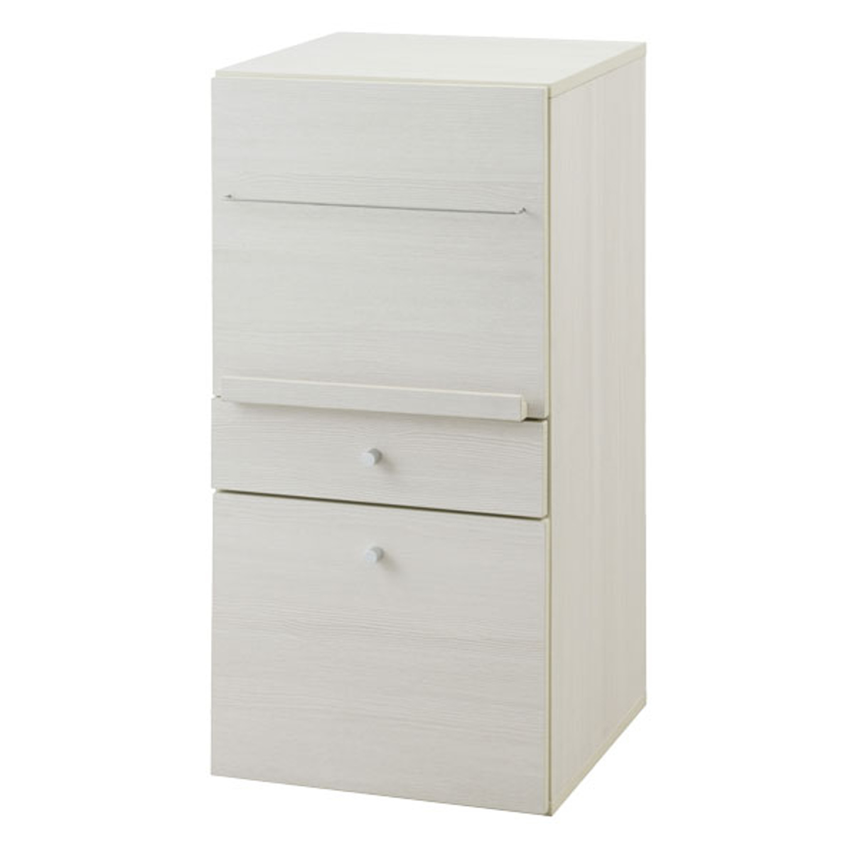 ラック 幅39cm 前扉&引出しタイプ 推し活収納 ( 棚 組み合わせ うちわ収納 A4対応 扉付 引出し 2段 可動棚 推し シェルフ ジャンボうちわ対応 収納 飾り棚 ディスプレイラック 多目的ラック ホワイトウォッシュ )