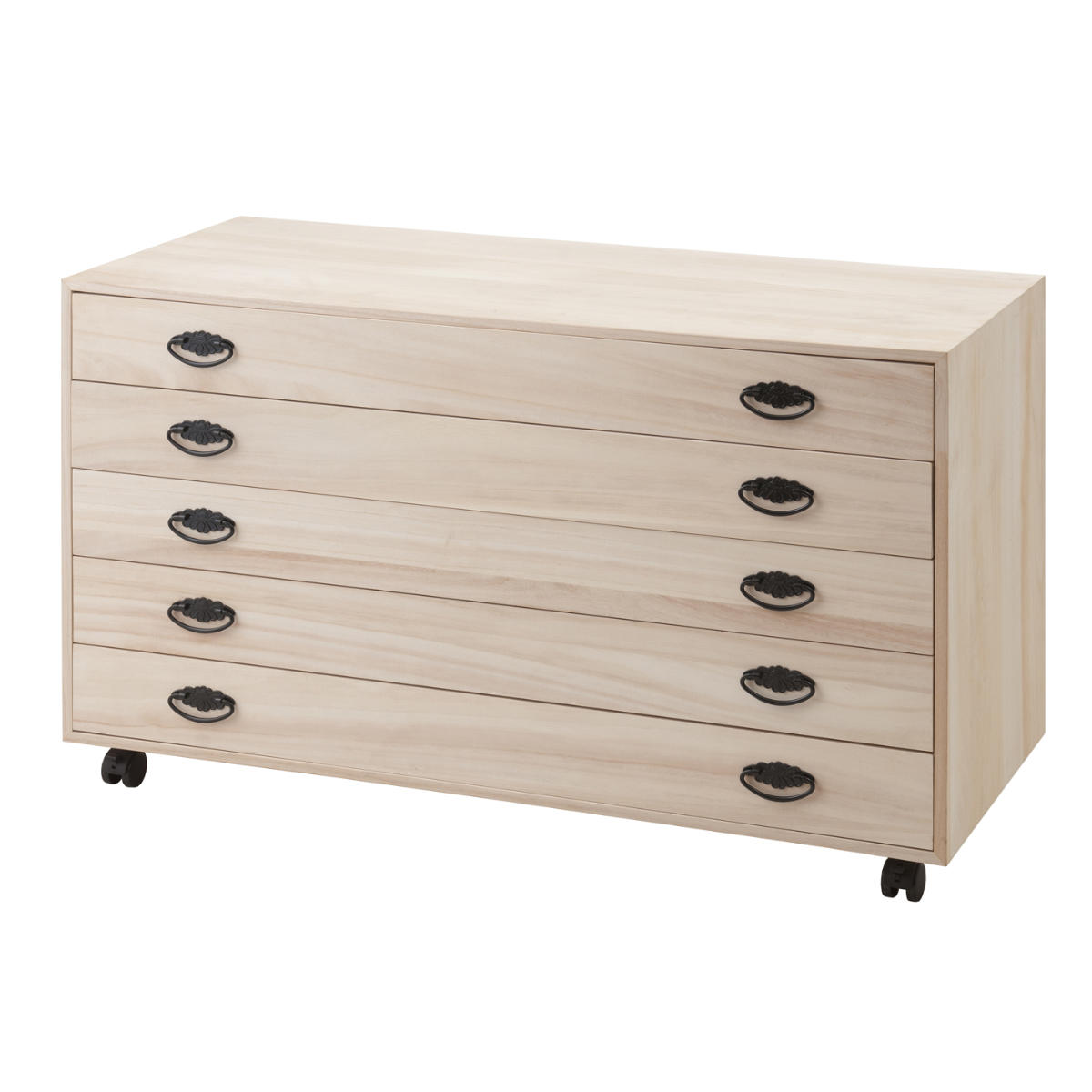 桐タンス 幅99.5cm 5段 総桐 日本製 キャスター付 ( 桐チェスト 桐たんす タンス たんす 箪笥 桐箪笥 着物収納 完成品 和箪笥 桐 チェスト 桐衣装ケース 桐衣装箱 国産 着物 衣類収納 五段 キャスター )