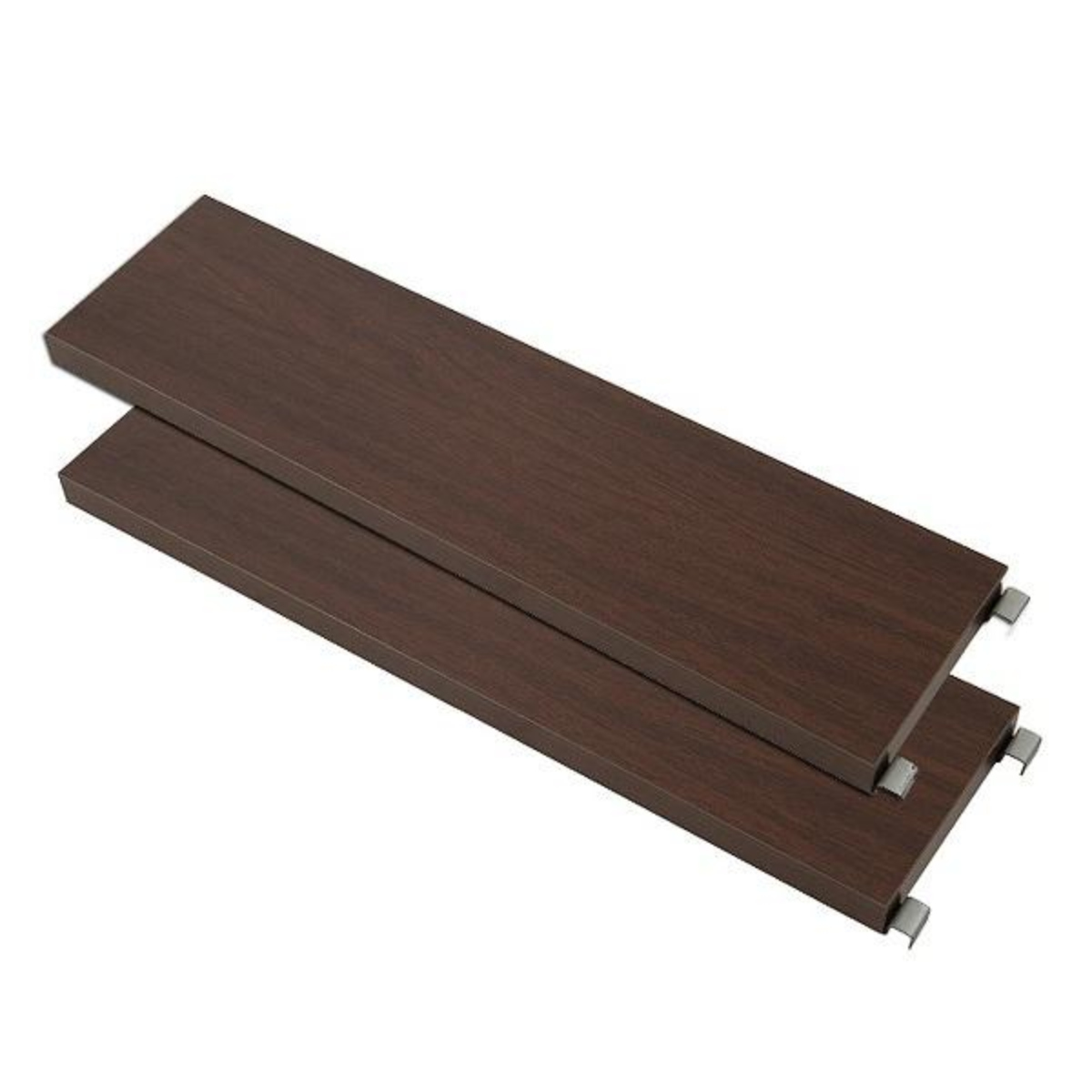 突っ張りスリムデスク幅61cm用 追加棚板(小) 奥行14.5cm ( 棚板 棚 2枚セット 幅61cm 専用 パーツ 追加棚 オプション 追加 ラック 専用パーツ 対応パーツ 突っ張りスリムデスク用 デスク 机 パソコンデスク 収納 ) 【ダークブラウン】 ダークブラウン