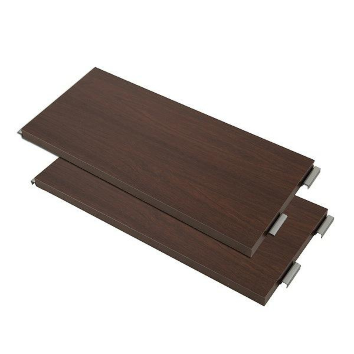 突っ張りスリムデスク幅61cm用 追加棚板(大) 奥行24.5cm ( 棚板 棚 2枚セット 幅61cm 専用 パーツ 追加棚 オプション 追加 ラック 専用パーツ 対応パーツ 突っ張りスリムデスク用 デスク 机 パソコンデスク 収納 ) 【ダークブラウン】 ダークブラウン