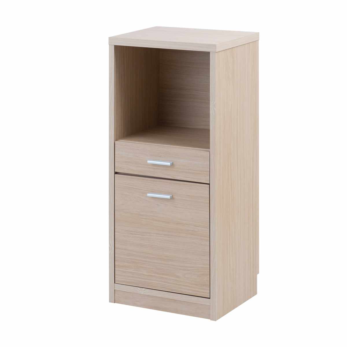 カウンター下収納 幅40cm オープンタイプ 引出し付 日本製 完成品 ( カウンター下 リビング 収納 キッチン収納 収納棚 モダンナチュラル 薄型 本棚 ディスプレイ 引出し ホワイトウォッシュ ナチュラル おしゃれ ) 【ナチュラル】 ナチュラル