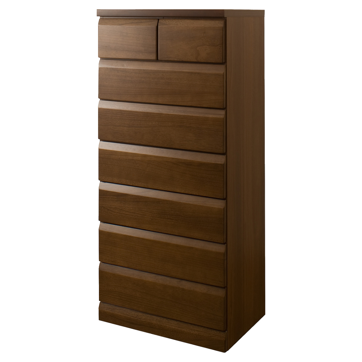 チェスト 4段 5段 6段 7段 桐製 洋タンス 幅60cm 幅80cm 98cm 119cm スライドレール付き 完成品 日本製 ( 木製 タンス 桐たんす 桐チェスト 国産 桐 引出し 整理タンス 衣類収納 箪笥 シンプル 和室 洋室 衣装ケース ) 【ダークブラウン 7段(幅60cm)】 ダークブラウン 7段(幅60cm)