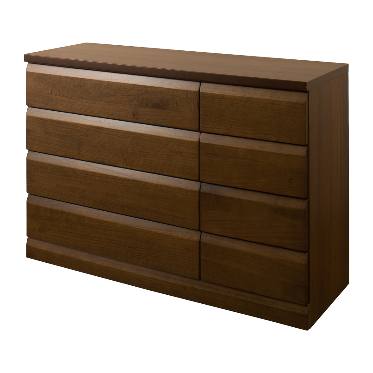 チェスト 4段 5段 6段 7段 桐製 洋タンス 幅60cm 幅80cm 98cm 119cm スライドレール付き 完成品 日本製 ( 木製 タンス 桐たんす 桐チェスト 国産 桐 引出し 整理タンス 衣類収納 箪笥 シンプル 和室 洋室 衣装ケース ) 【ダークブラウン 4段(幅119cm)】 ダークブラウン 4段(幅119cm)