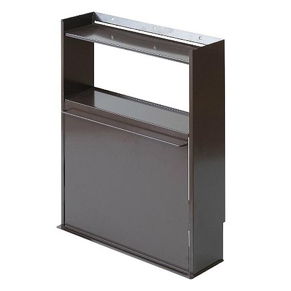 収納棚 ルーター コミック 収納ボックス 薄型 幅44.5cm ホワイト ( 卓上収納 本棚 スチール ラック 完成品 コミック収納 ルーターボックス wifi タップボックス 配線収納 配線隠し コミックラック 扉付き ) 【 ブラウン 】 ブラウン