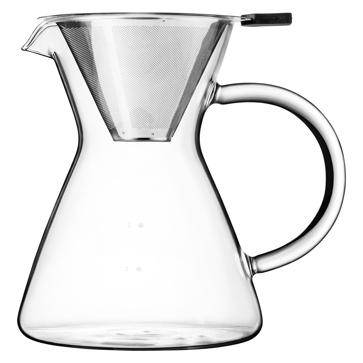 &NE nikii cafe ドリッパー 450ml ガラスドリッパー&サーバー ( ガラス 電子レンジ対応 食洗機対応 コーヒードリッパー コーヒーサーバー おしゃれ かわいい ペーパーレス 紙不要 ハンドドリップ )