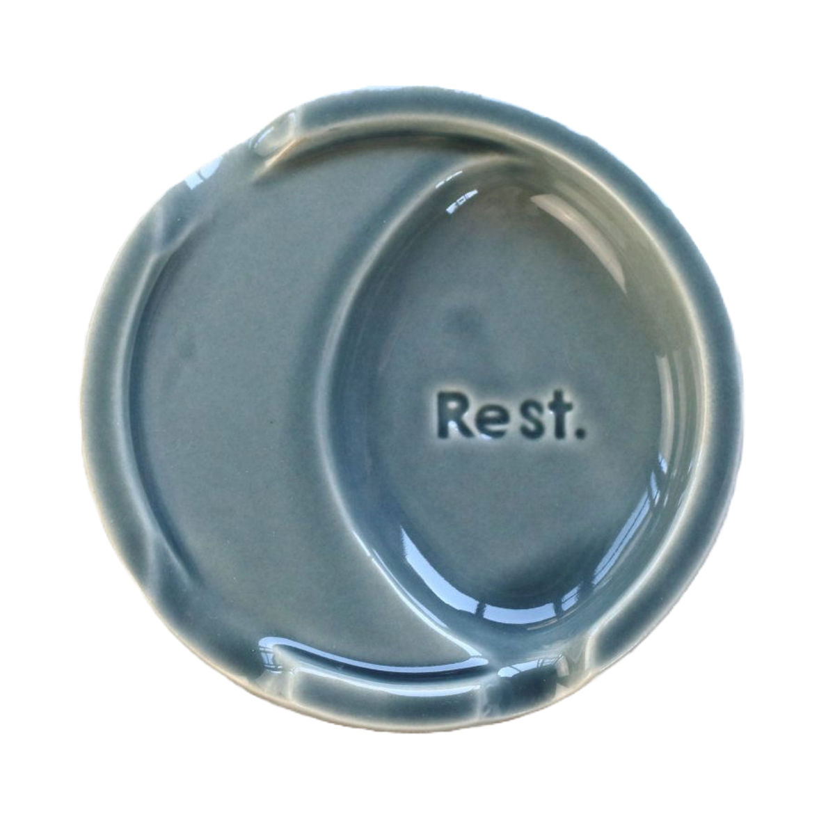 箸置き ファンレスト お箸&スプーン置き カジュアル ( 箸置 電子レンジ対応 食洗機対応 おしゃれ 陶器 日本製 カトラリーレスト 薬味皿 醤油皿 皿 プレート お皿 小皿 シンプル 豆皿 銘々皿 薬味 箸休め お漬物 お菓子 ) 【グレー】 グレー