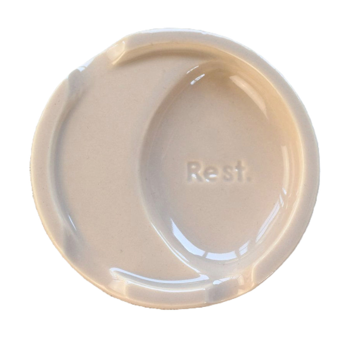 箸置き ファンレスト お箸&スプーン置き カジュアル ( 箸置 電子レンジ対応 食洗機対応 おしゃれ 陶器 日本製 カトラリーレスト 薬味皿 醤油皿 皿 プレート お皿 小皿 シンプル 豆皿 銘々皿 薬味 箸休め お漬物 お菓子 ) 【モカ】 モカ