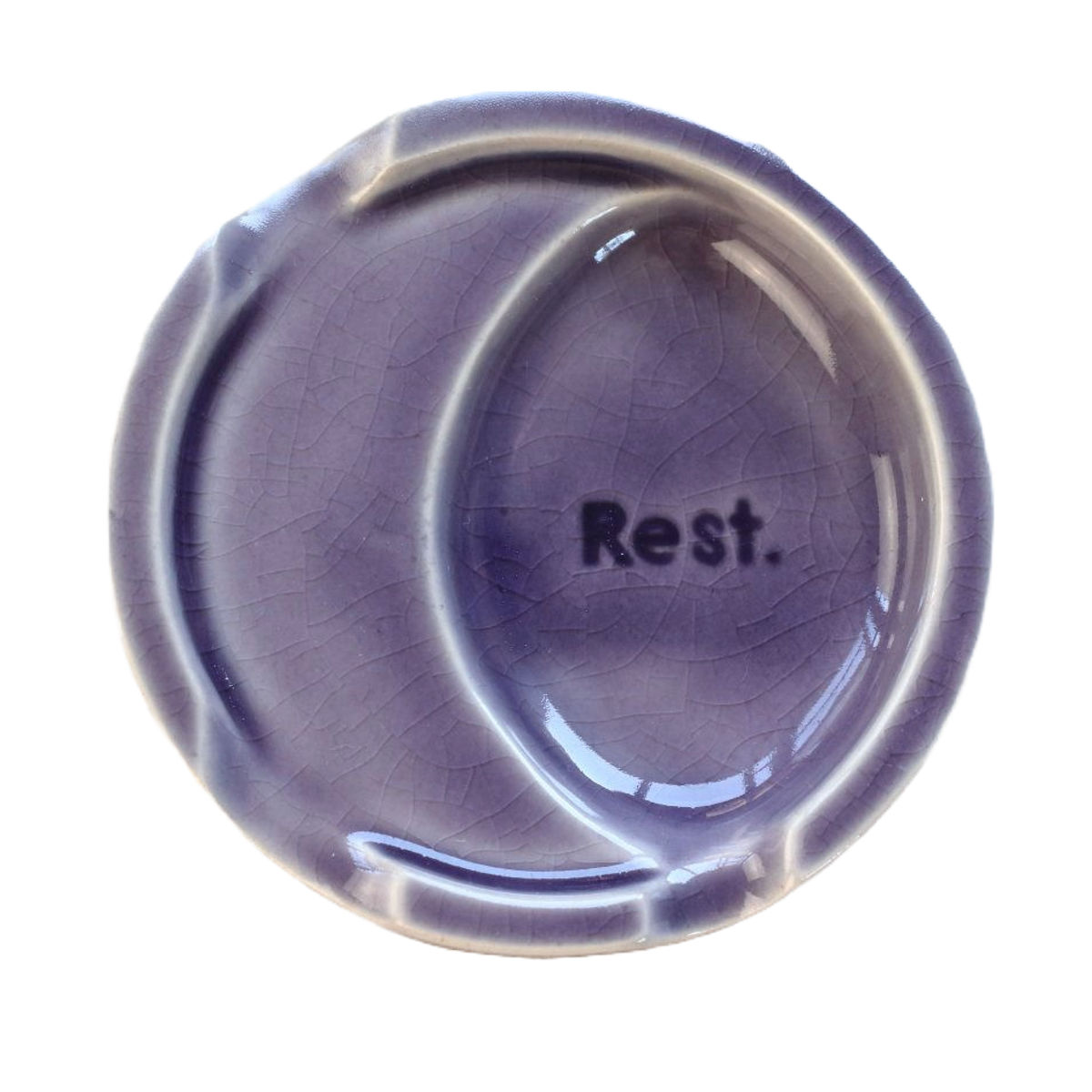 箸置き ファンレスト お箸&スプーン置き カジュアル ( 箸置 電子レンジ対応 食洗機対応 おしゃれ 陶器 日本製 カトラリーレスト 薬味皿 醤油皿 皿 プレート お皿 小皿 シンプル 豆皿 銘々皿 薬味 箸休め お漬物 お菓子 ) 【パープル】 パープル