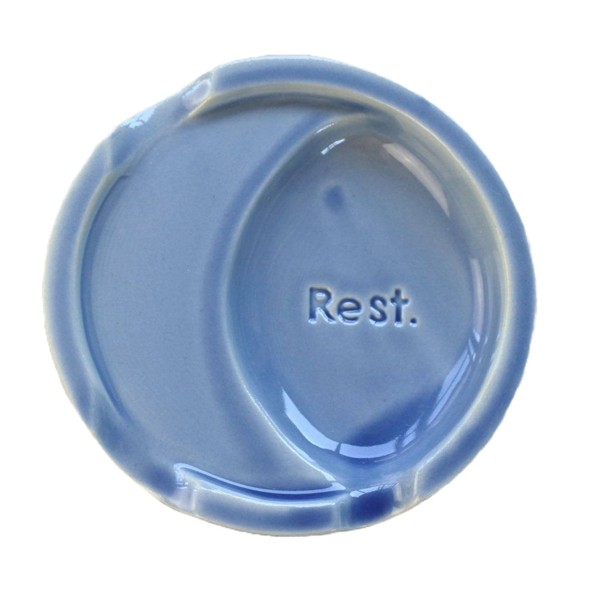 箸置き ファンレスト お箸&スプーン置き カジュアル ( 箸置 電子レンジ対応 食洗機対応 おしゃれ 陶器 日本製 カトラリーレスト 薬味皿 醤油皿 皿 プレート お皿 小皿 シンプル 豆皿 銘々皿 薬味 箸休め お漬物 お菓子 ) 【スカイブルー】 スカイブルー