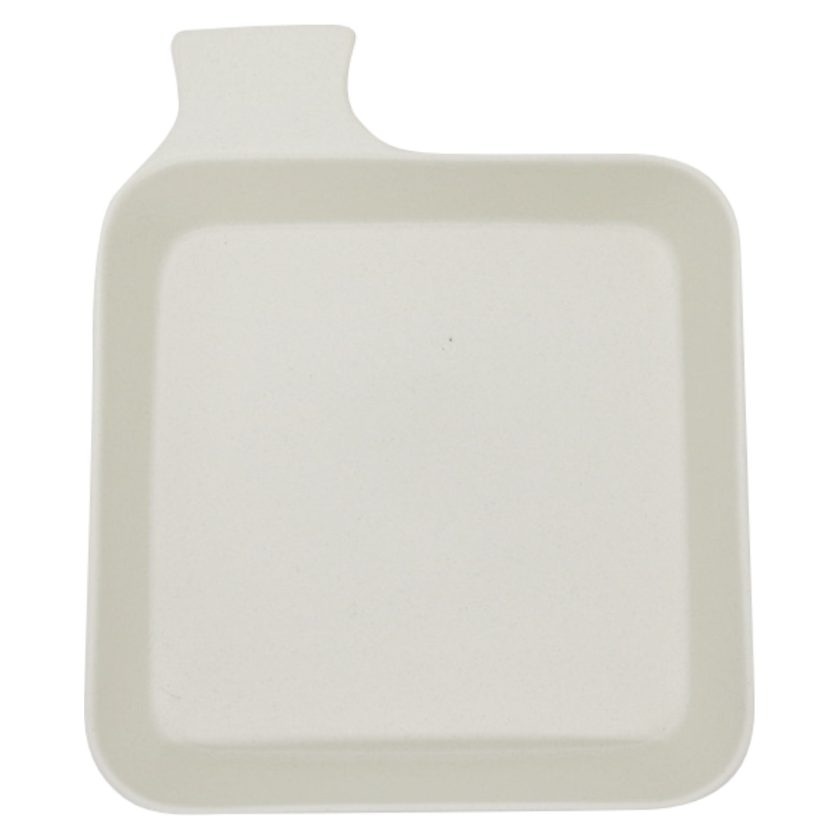 ルラーレ スクエア皿 クリーム ( 食洗機対応 電子レンジ対応 中皿 皿 菓子皿 持ち手付き 四角 メイン料理 おかず 無地 シンプル おしゃれ ) 【クリーム】 クリーム