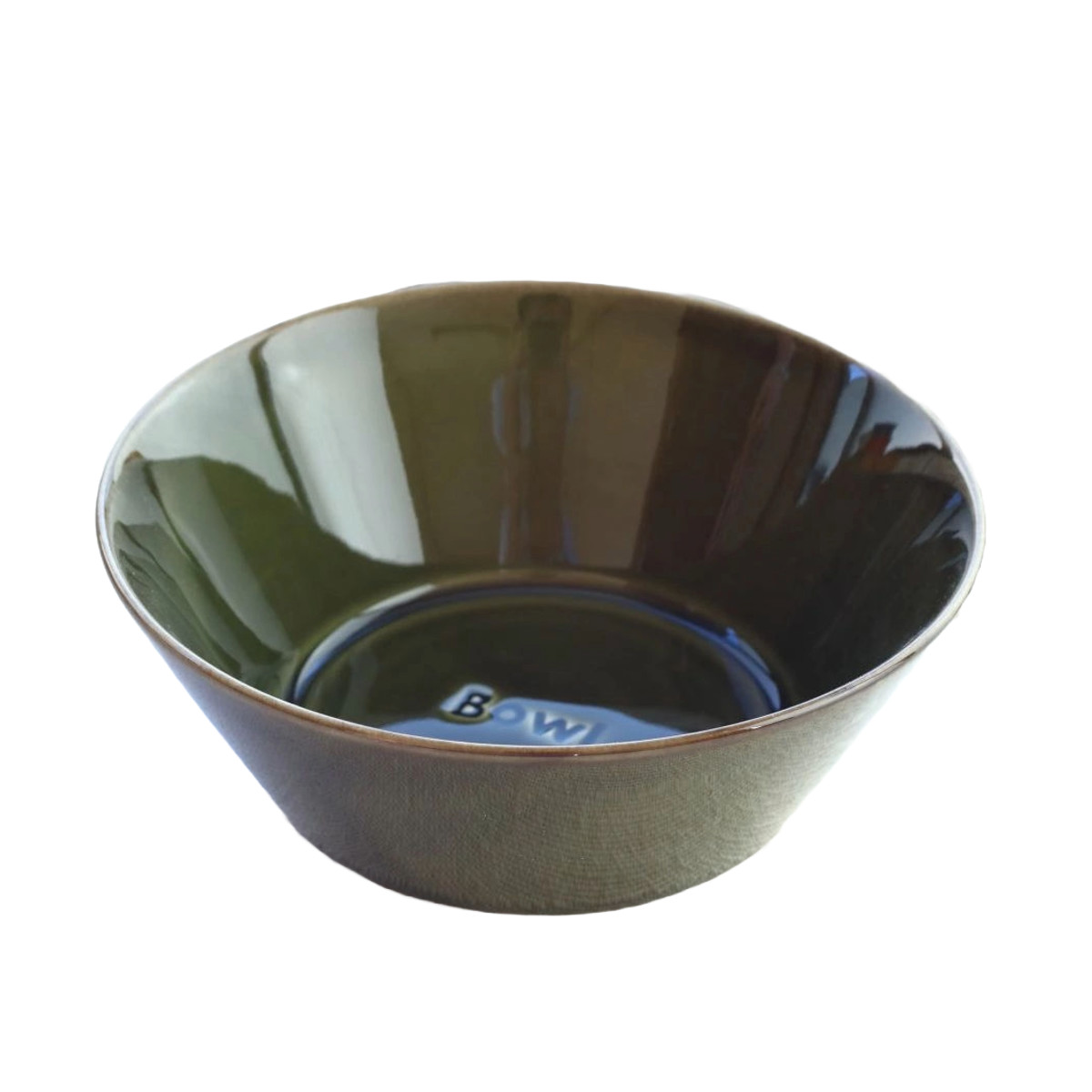 ボウル ファンレスト サラダボウル ( 箸置 電子レンジ対応 食洗機対応 おしゃれ 陶器 日本製 シリアルボウル 鉢 中鉢 サラダ シリアル 朝食 取り鉢 シンプル スープ デザート ) 【織部】 織部