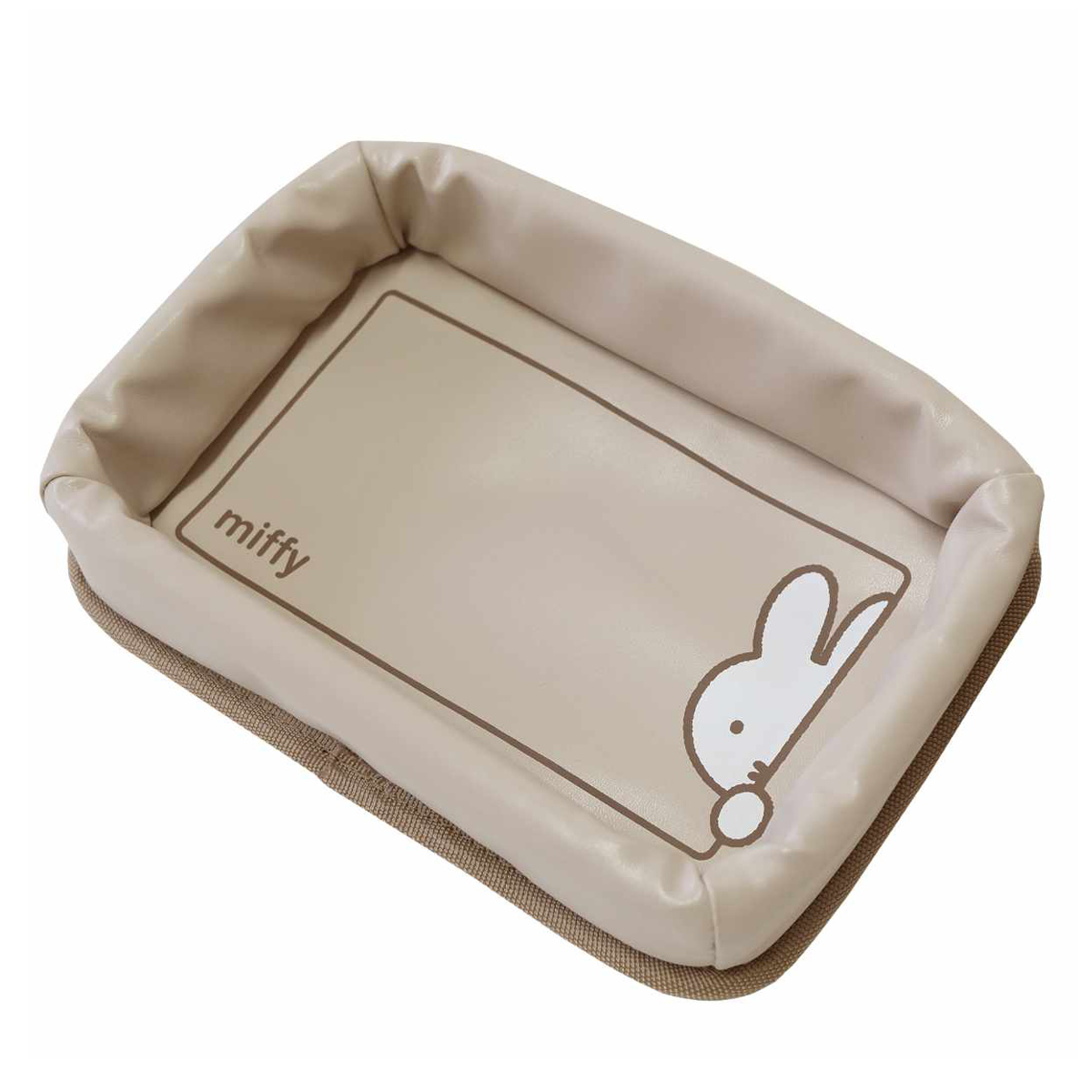 トレー ミッフィー ダッシュボードトレー 車 粘着シート付き ( miffy トレイ 小さめ シール付き ダッシュボード 収納 小物 車内 スマホ 鍵 めがね コイン 小物収納 小物トレー カゴ 収納かご キャラクター かわいい カー用品 ) 【のぞき見ミッフィー】 のぞき見ミッフィー