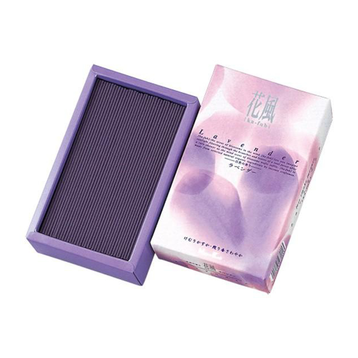 お線香 花風 ラベンダー バラ詰 ( 線香 日本香堂 煙少なめ 微煙 25分燃焼 家庭用 仏壇 お墓参り お彼岸 お供え 法事 仏前 お悔み 新盆 お盆 お歳暮 法要 帰省 香典返し 日本製 )