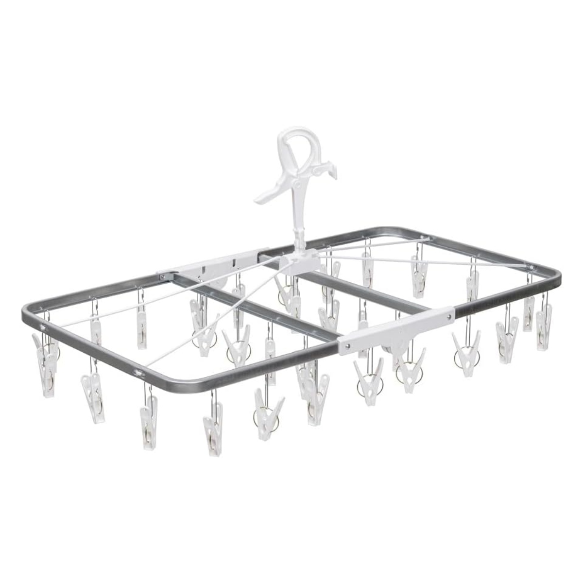 洗濯ハンガー すぐ取れ 角ハンガーZERO 30ピンチ ( 角ハンガー 洗濯 ハンガー ピンチハンガー すぐ取れる 折りたたみ 物干しハンガー キャッチフック 洗濯ばさみ 30個 コンパクト 収納 下折れ式 カモイフック 日本製 )