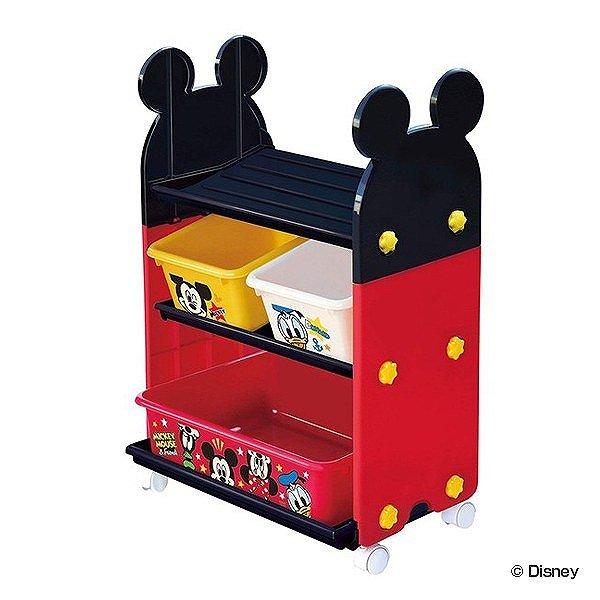 Dショッピング おもちゃ 収納ラック 3段 ミッキーマウス トイステーション 収納 棚 収納ボックス おもちゃ箱 キャスター付き 絵本 ラック お片付け 子供部屋 ディズニー Disney ミッキー カテゴリ 収納ケースの販売できる商品 リビングート
