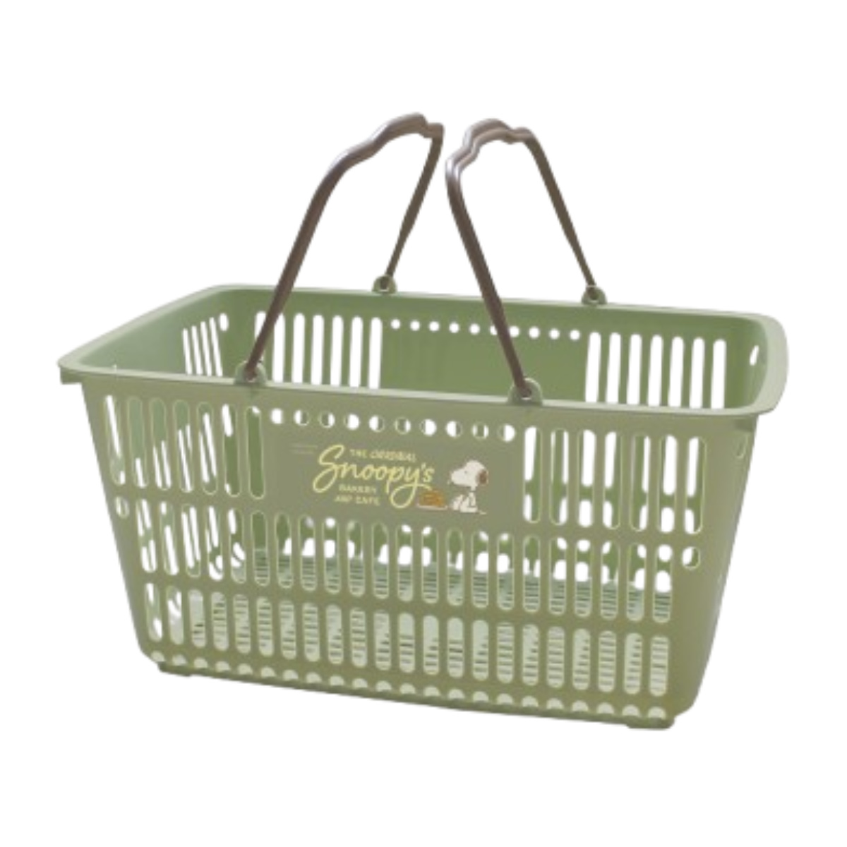 レジかご スヌーピー ショッピング10 買い物 幅49.5×奥行35×高さ24cm ( バスケット 収納 買い物かご マイバスケット ショッピングバスケット SNOOPY 収納バスケット ショッピング エコバッグ かご カゴ プラスチック製 ) 【ピスタチオ】 ピスタチオ