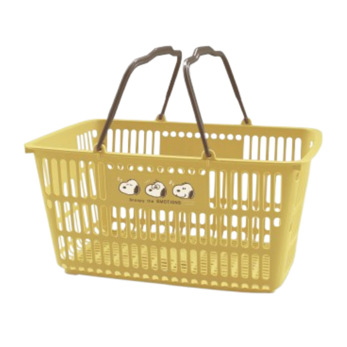 レジかご 3個セット スヌーピー ショッピング10 買い物 幅49.5×奥行35×高さ24cm ( バスケット 収納 買い物かご マイバスケット ショッピングバスケット SNOOPY 収納バスケット ショッピング エコバッグ かご カゴ プラスチック製 ) 【イエロー】 イエロー