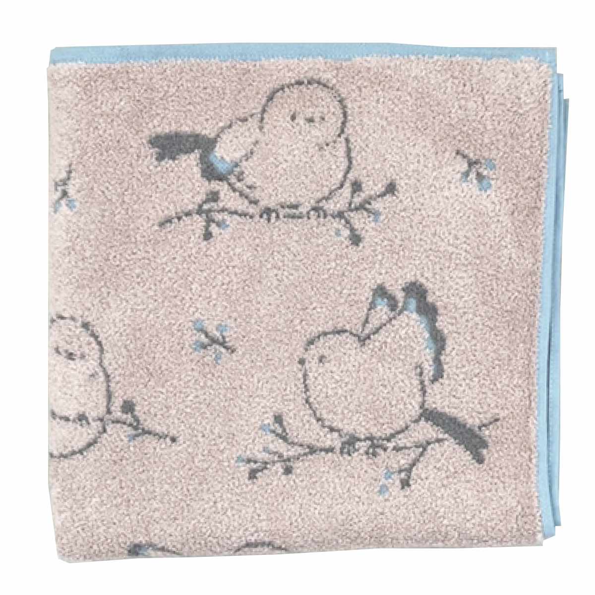 タオル ナチューラファブリカ エナガ バスタオル 60×120cm ( 湯上りタオル たおる 綿100% 吸水 シマエナガ ジャガード織 デイリータオル 体拭き ふんわり 60×120 しまえなが ブルー オレンジ ヴァイオレット ) 【ブルー】 ブルー