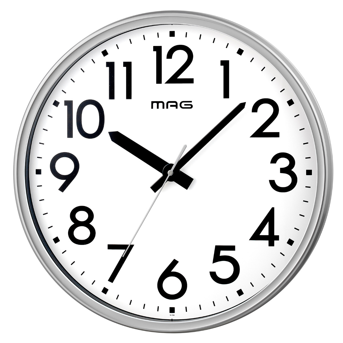 掛け時計 大型 メガタイム MAG 業務用 連続秒針 静音 ( マグ ウォールクロック 時計 壁掛け アナログ時計 50cm ビッグ 大きい 見やすい シンプル レトロ おしゃれ 文字盤 )