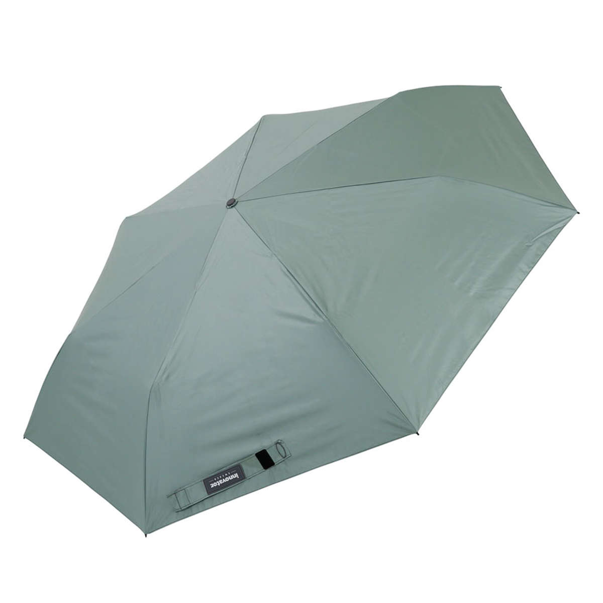 折りたたみ傘 innovator スリム 晴雨兼用 手開き式 60cm ( 傘 折り畳み傘 メンズ レディース かさ おしゃれ 北欧 無地 雨傘 UVカット 100% 撥水 遮熱 遮光 日焼け防止 UV対策 暑さ対策 カサ アンブレラ 通勤 通学 カラビナ付き ) 【ペールグリーン】 ペールグリーン