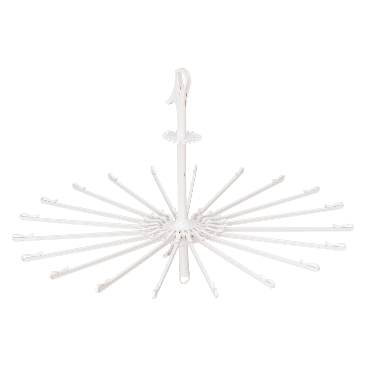 パラソルハンガー アームハンガーDX タコ足ハンガー LS ( 洗濯ハンガー タオルハンガー 20本 タオル干し たこ足 キャッチフック式 クリップ付き パラソル タオル 20枚 折りたたみ コンパクト 収納 )