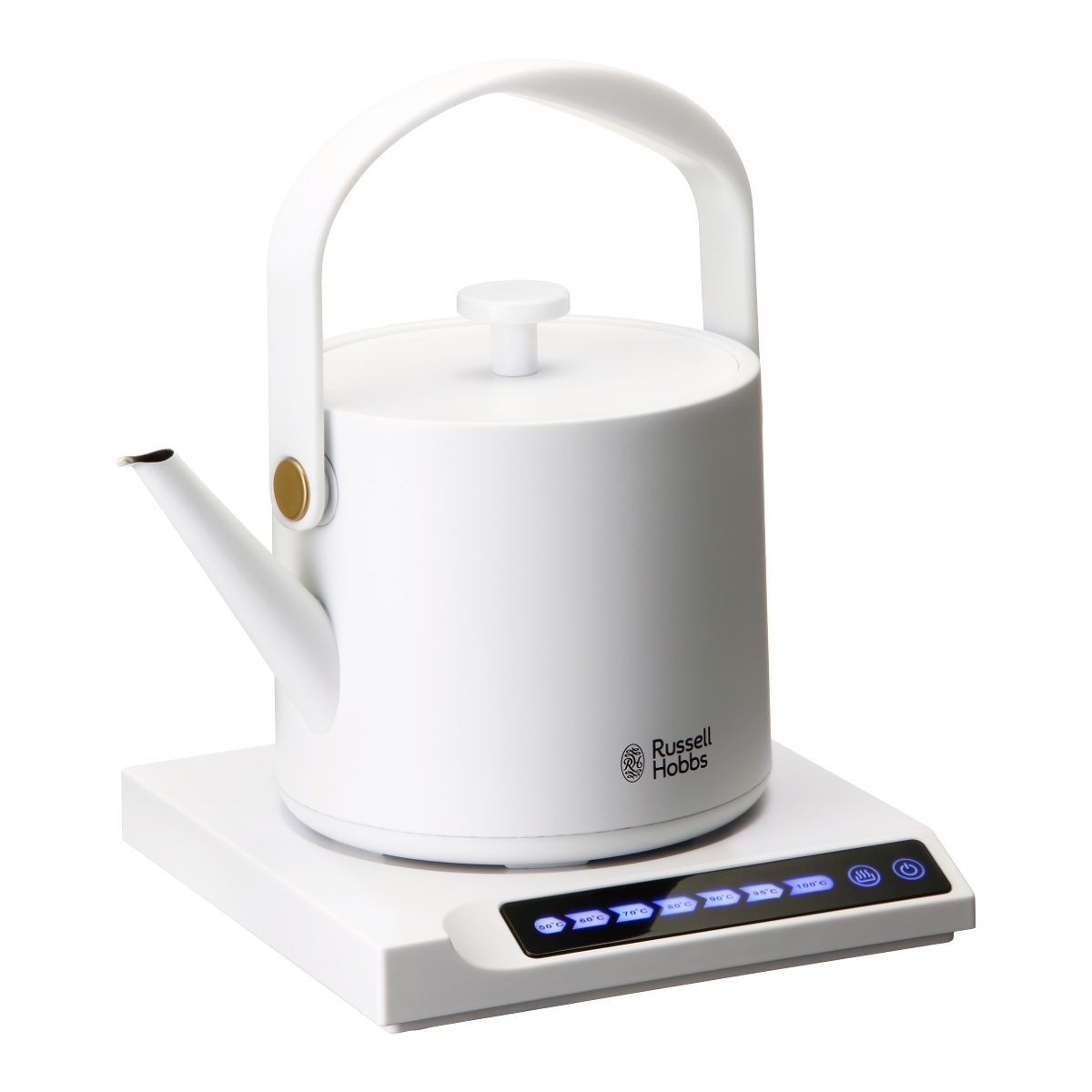 Russell Hobbs 電気ケトル 600ml 温度調節付き 保温機能付き Tケトル ( ラッセルホブス 電気ポット 0.6L 温度調節 温度設定 保温 湯沸かし おしゃれ 湯沸しポット 湯沸し器 ポット 0.6リットル ドリップ キッチン家電 キッチン小物 ) 【ホワイト】 ホワイト