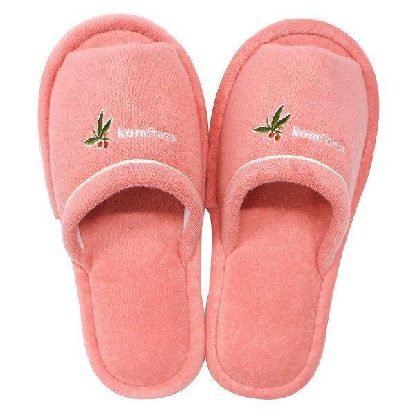 トイレスリッパ コムフォルタ トイレ スリッパ 北欧 （ トイレ用スリッパ ルームシューズ ルームスリッパ 室内用 洗えるスリッパ 室内 滑り止め 軽量 軽い 前開き 洗える 洗濯OK ホワイトライン 25cm ） 【 ピンク 】