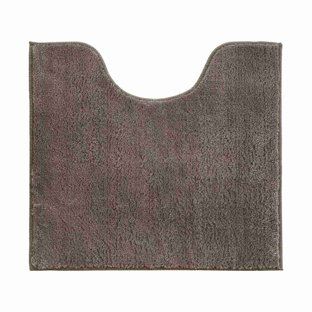 トイレマット コクーン 約55×60cm ( トイレ マット 足元マット すべり止め 洗濯可 トイレタリー 滑り止め 丸洗い 55×60 無地 ピンク ブルー グリーン ベージュ ブラウン グレー ) 【ブラウン】 ブラウン