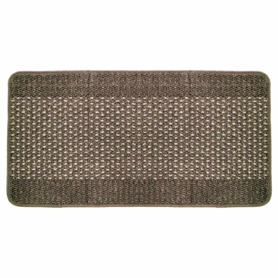 キッチンマット 優踏生 洗いやすい 45×90cm 日本製 ( 45cm 90cm 洗える 滑り止め インテリアマット キッチン マット カーペット ラグ 玄関マット 洗面所 バスマット ミニキッチン ズレない 長方形 ロック加工 丈夫 ) 【ブラウン】 ブラウン