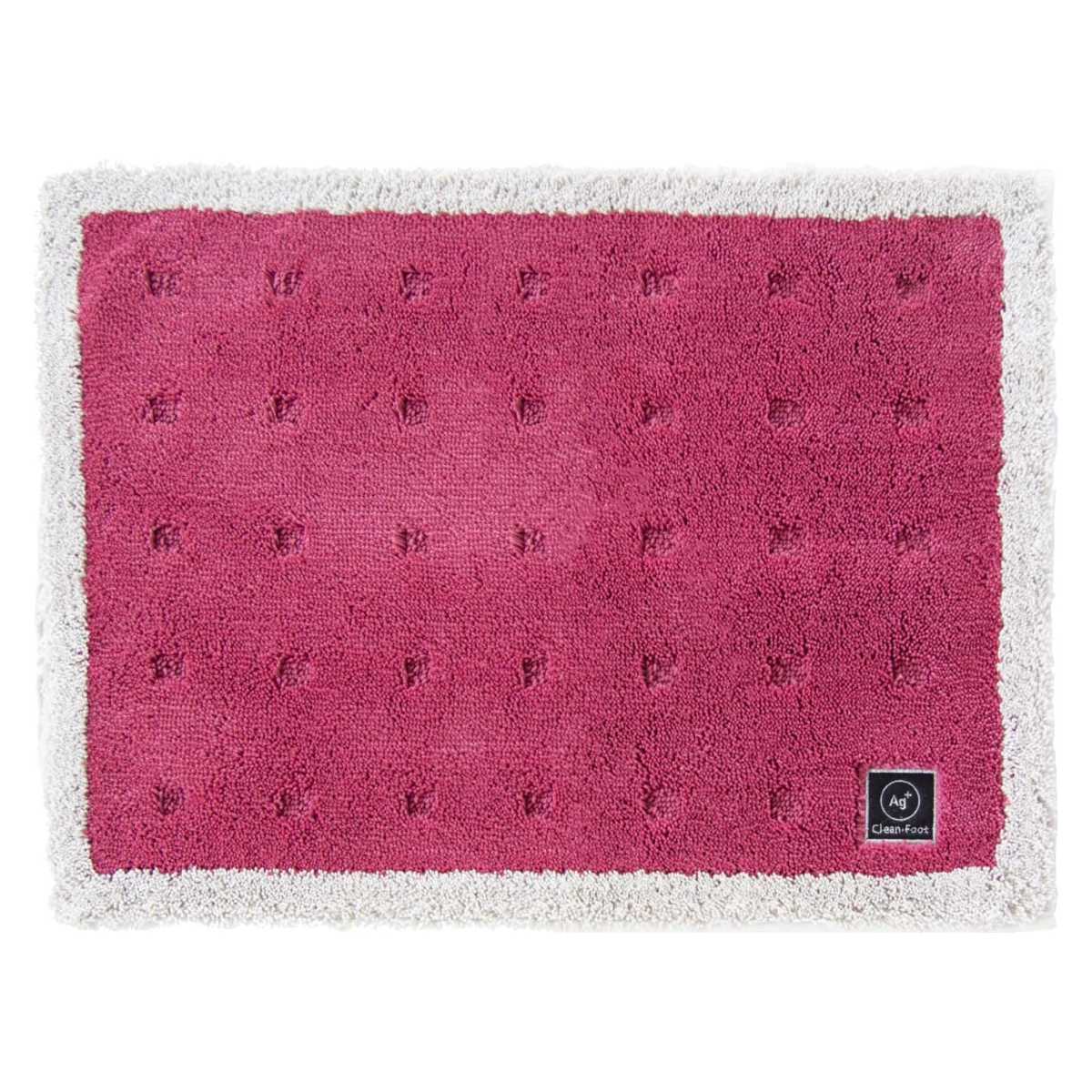 バスマット 乾度良好 Ag+ クリーンフット 50×70cm ( マット バス用品 速乾 吸水速乾 Ag抗菌 抗菌 銀イオン 足拭きマット 足ふきマット お風呂マット 浴室マット 除菌 吸水 洗える ) 【ピンク】 ピンク