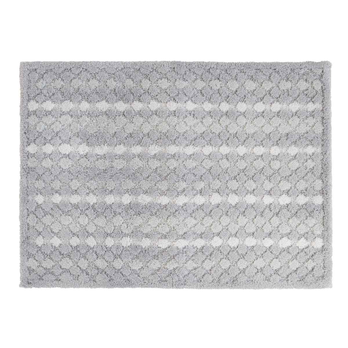 バスマット 乾度良好 抗カビプラス 50×70cm ( お風呂マット 足拭きマット すべり止め お風呂 バスグッズ 防カビ 浴室マット 50×70 玄関マット 吸水 抗菌 防臭 洗濯OK ) 【グレー】 グレー