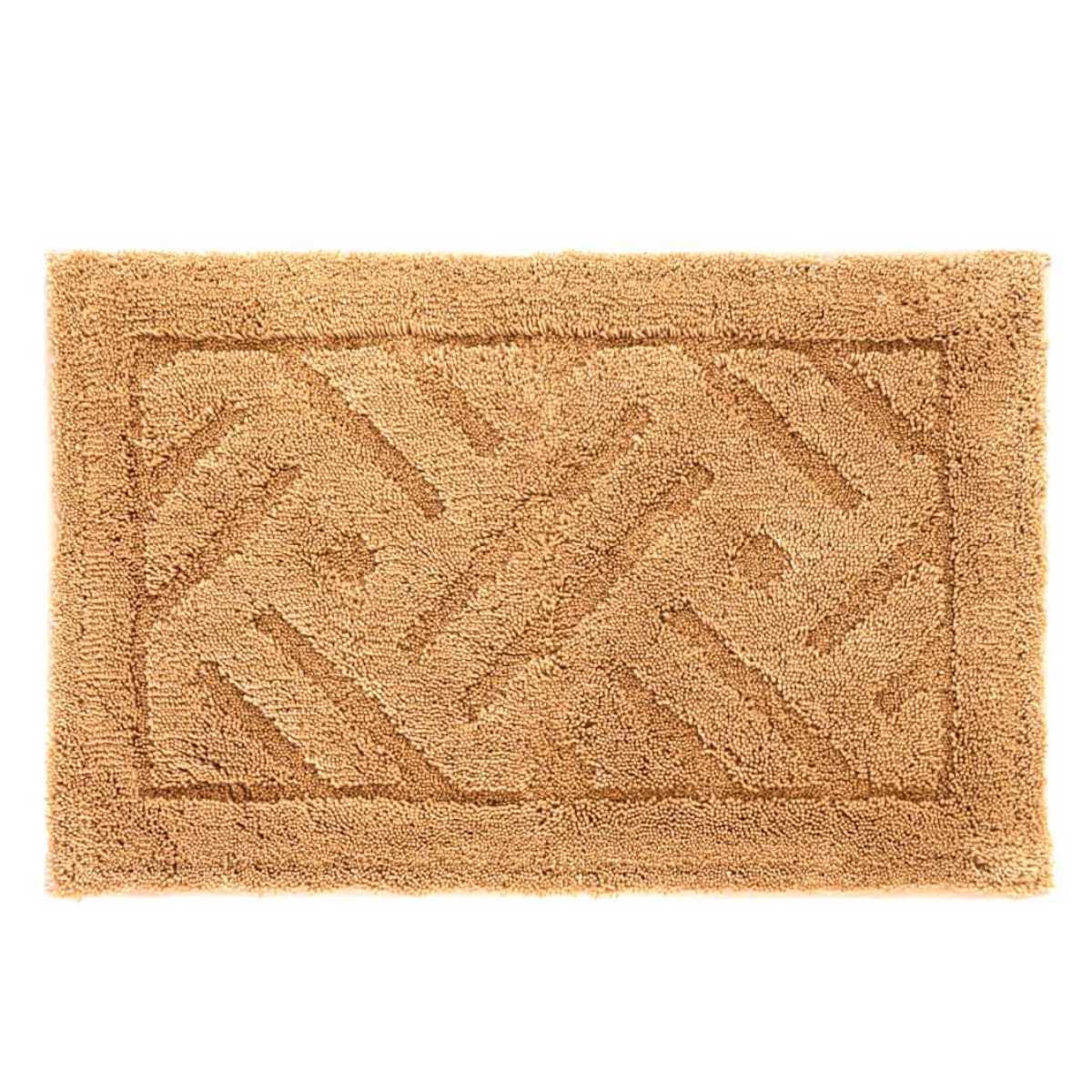 バスマット 乾度良好 リッカ 36×55cm 速乾 ( お風呂マット 足拭きマット お風呂 バスグッズ 浴室マット 玄関マット 吸水 抗菌 防臭 洗濯OK シンプル ) 【ベージュ】 ベージュ